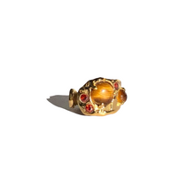 Charger l'image dans la galerie, Earcuff Oeil de Tigre et grenats